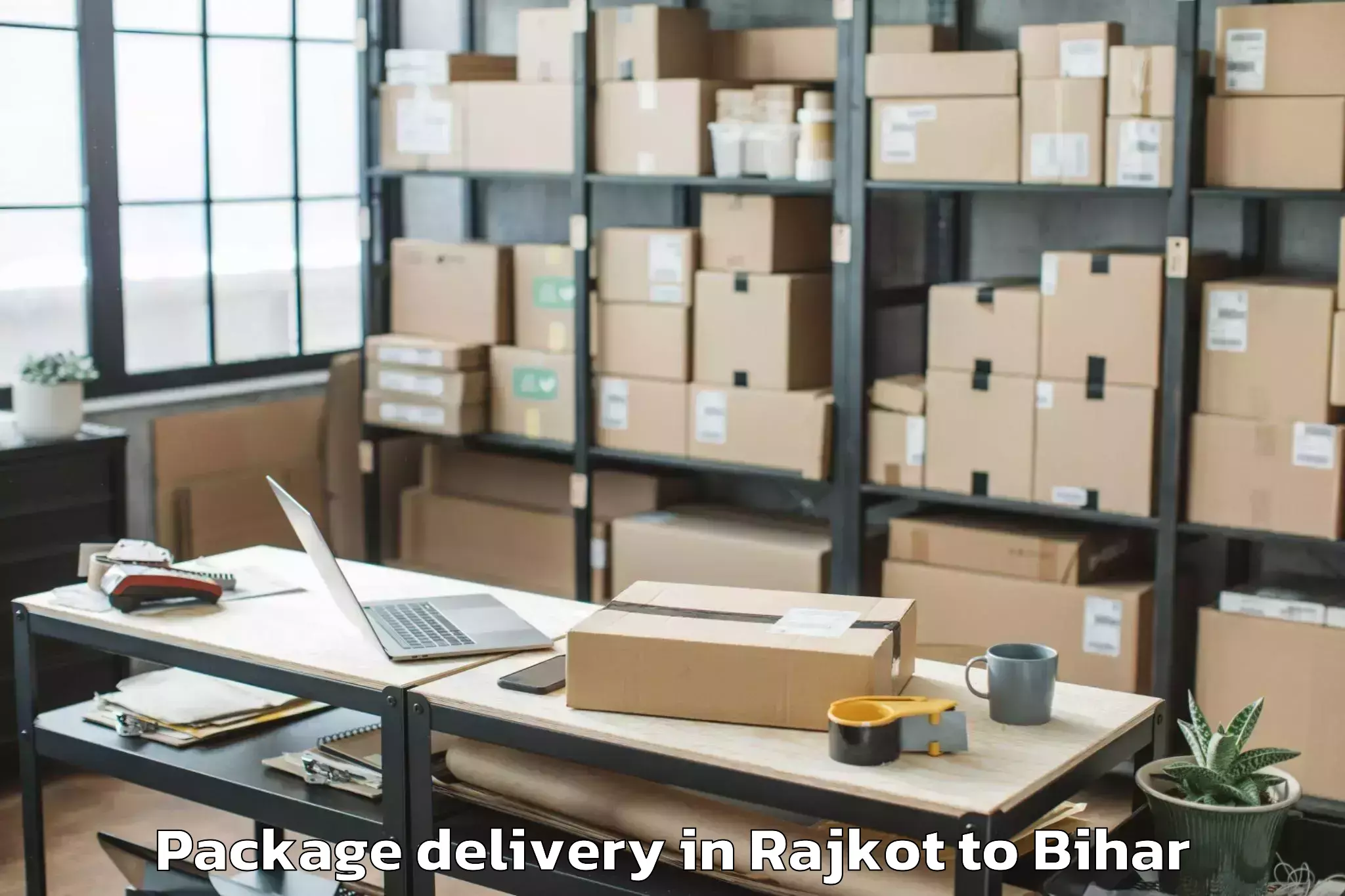 Book Rajkot to Saran Package Delivery